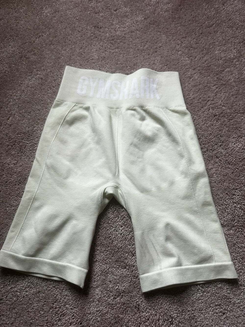Gymshark Flex Cycling Shorts in Light Green Marl Biker Shorts Women's Small